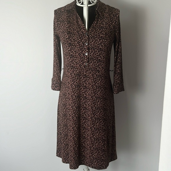 NWT Talbots Cheetah long sleeved dress - Picture 1 of 7